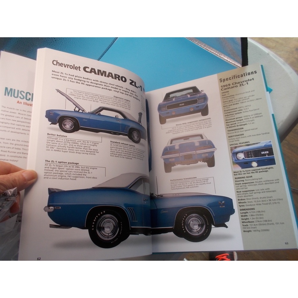 Muscle Cars An Illustrated Guide Hardcover Book 900+ Illustrations 9780785832287